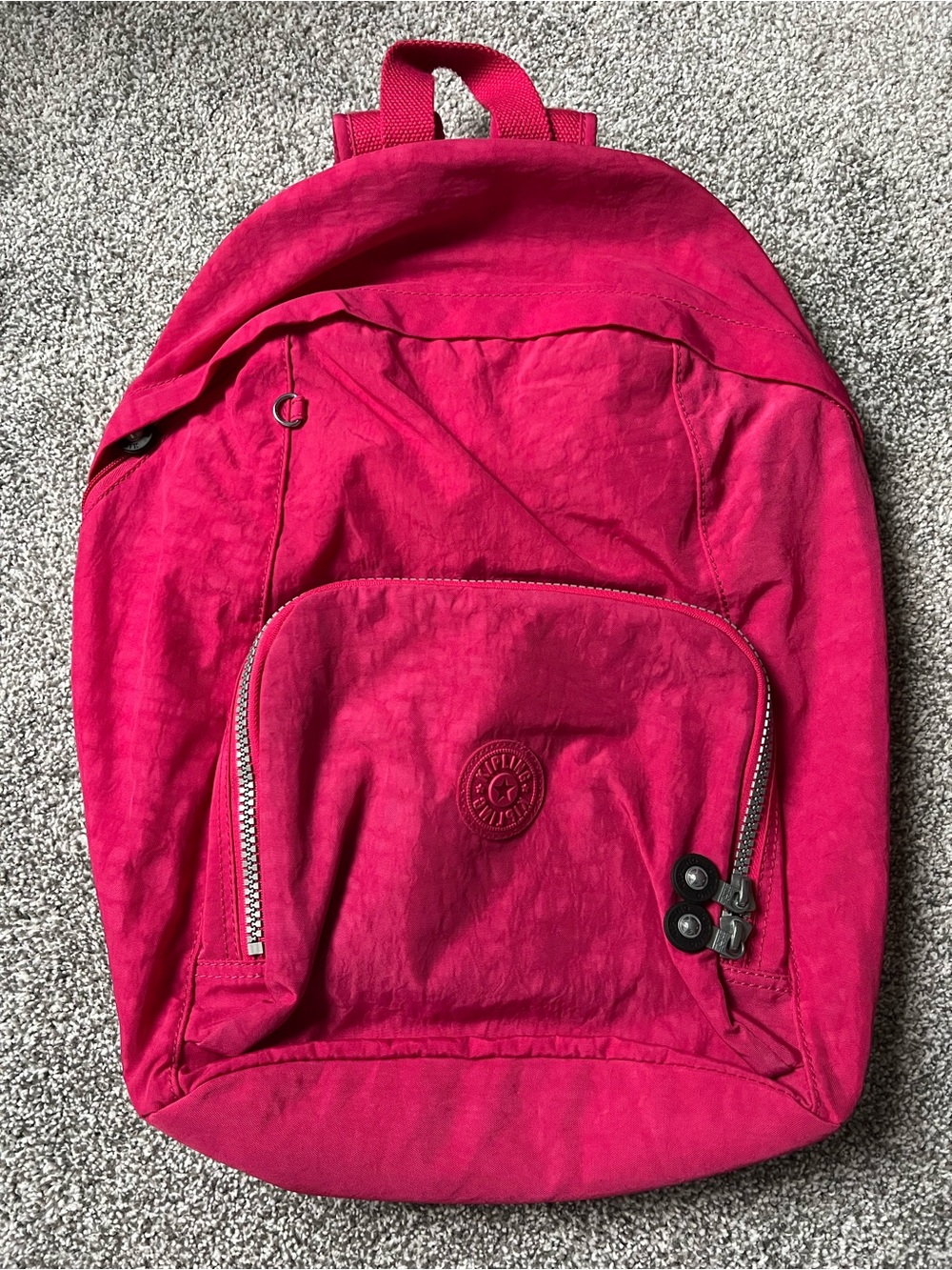 Kipling Vibrant Pink Large Backpack
